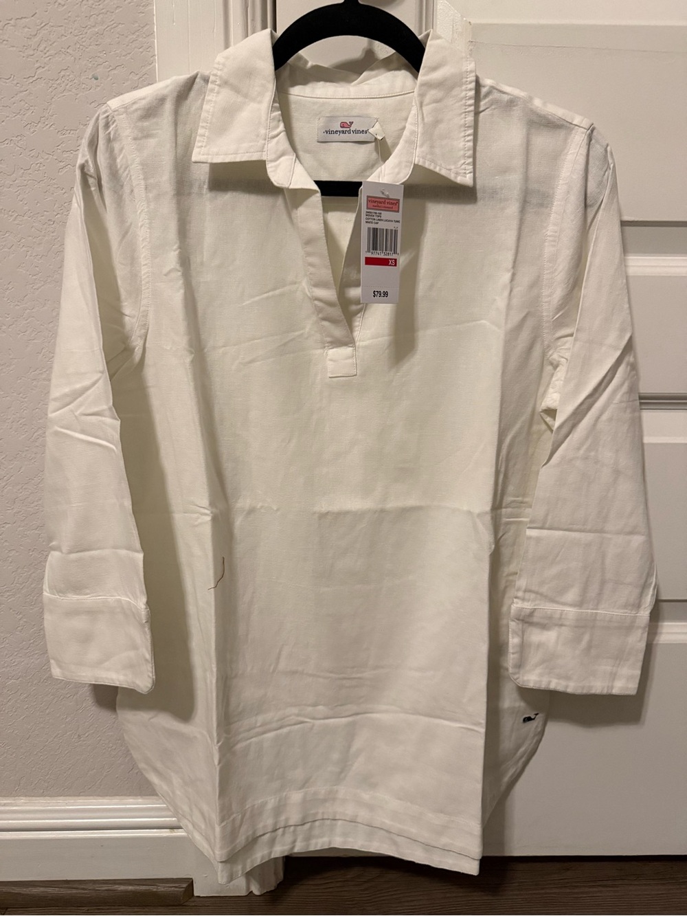 Vineyard Vines White Cotton Linen Tunic